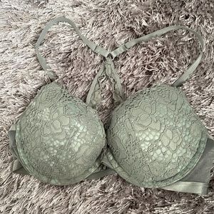 Olive Green Racerback Very Sexy Push-Up Bra